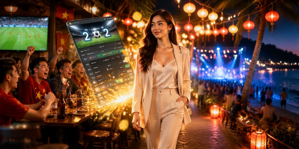 Chợ đêm Phú Quốc với người dùng xem kèo thể thao trực tuyến trên điện thoại